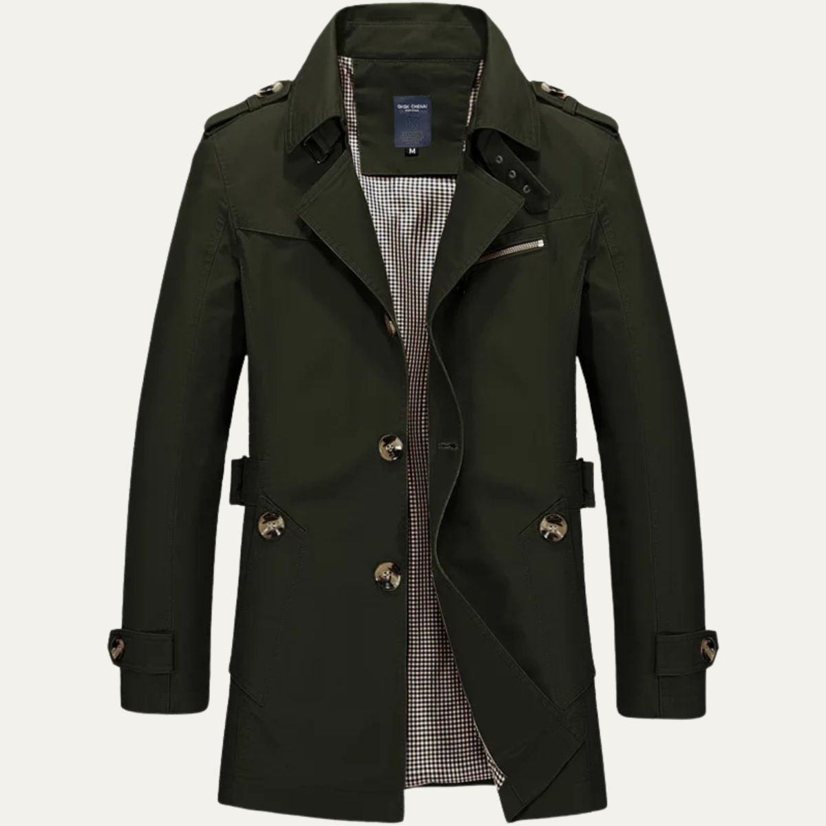 MauroIcardi Herr elegant och stilfull trenchcoat för ett imponerande utseende