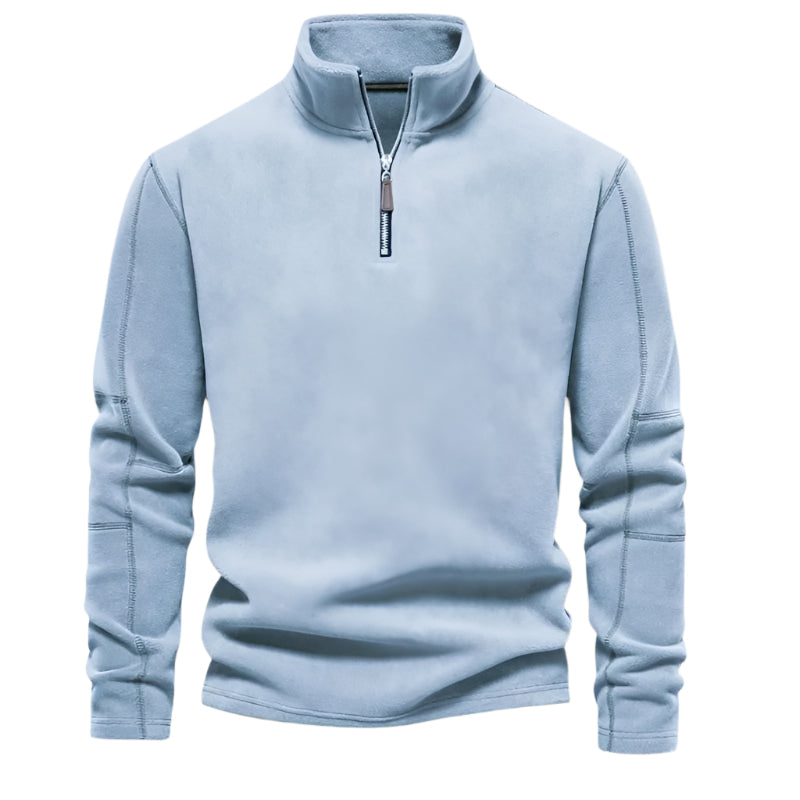 Quarter-zip herrtröja med lång ärm St. Moritz, stil och komfort i sikte