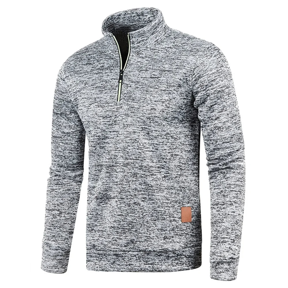 Huvtröja för män The Highland Half Zip – Huvpullover i mjuk terry för ultimat komfort
