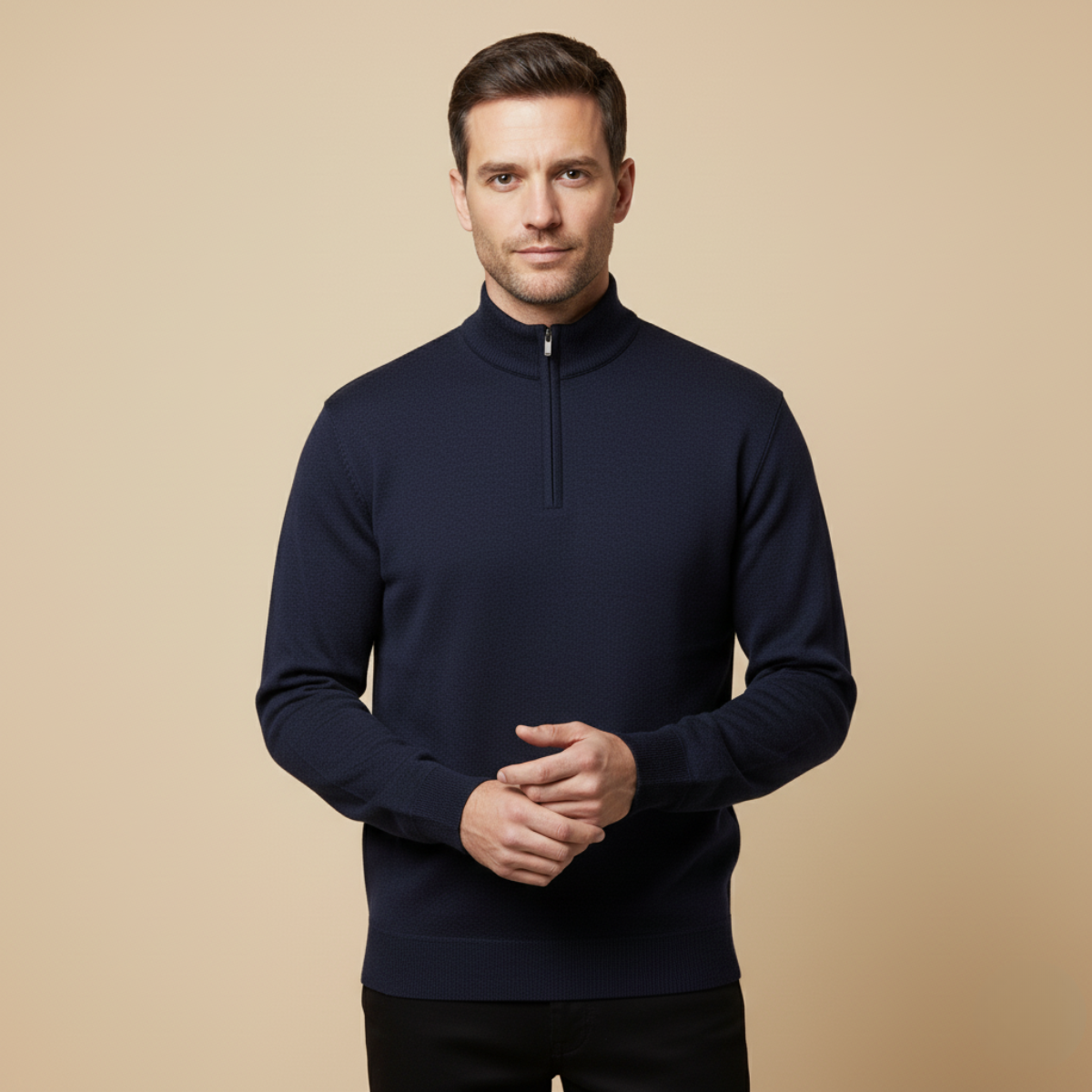 Warwick herrpullover med polokrage – Bekvämlighet och elegans garanterad