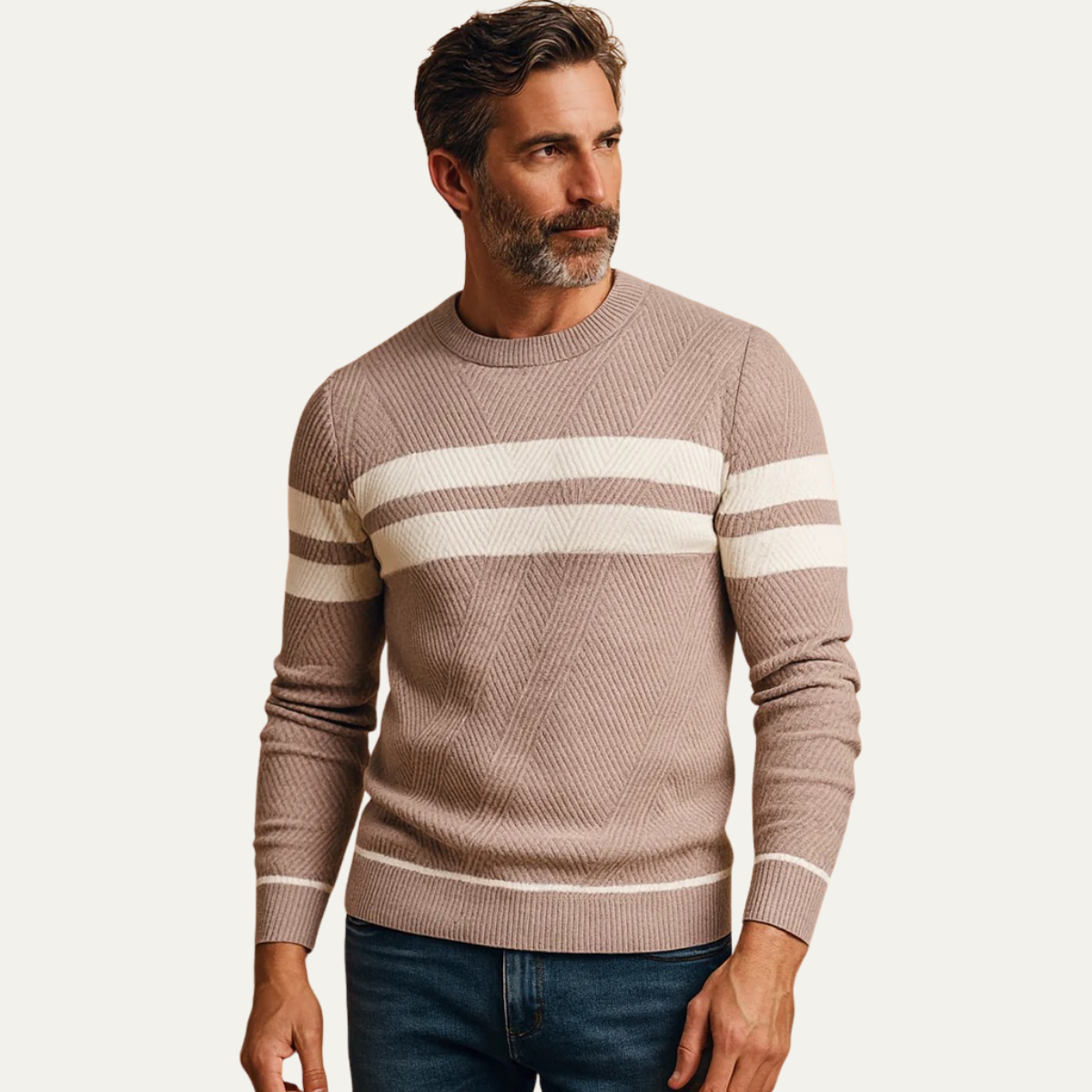 Pullover Cambridge Knit med Elegant Stripes