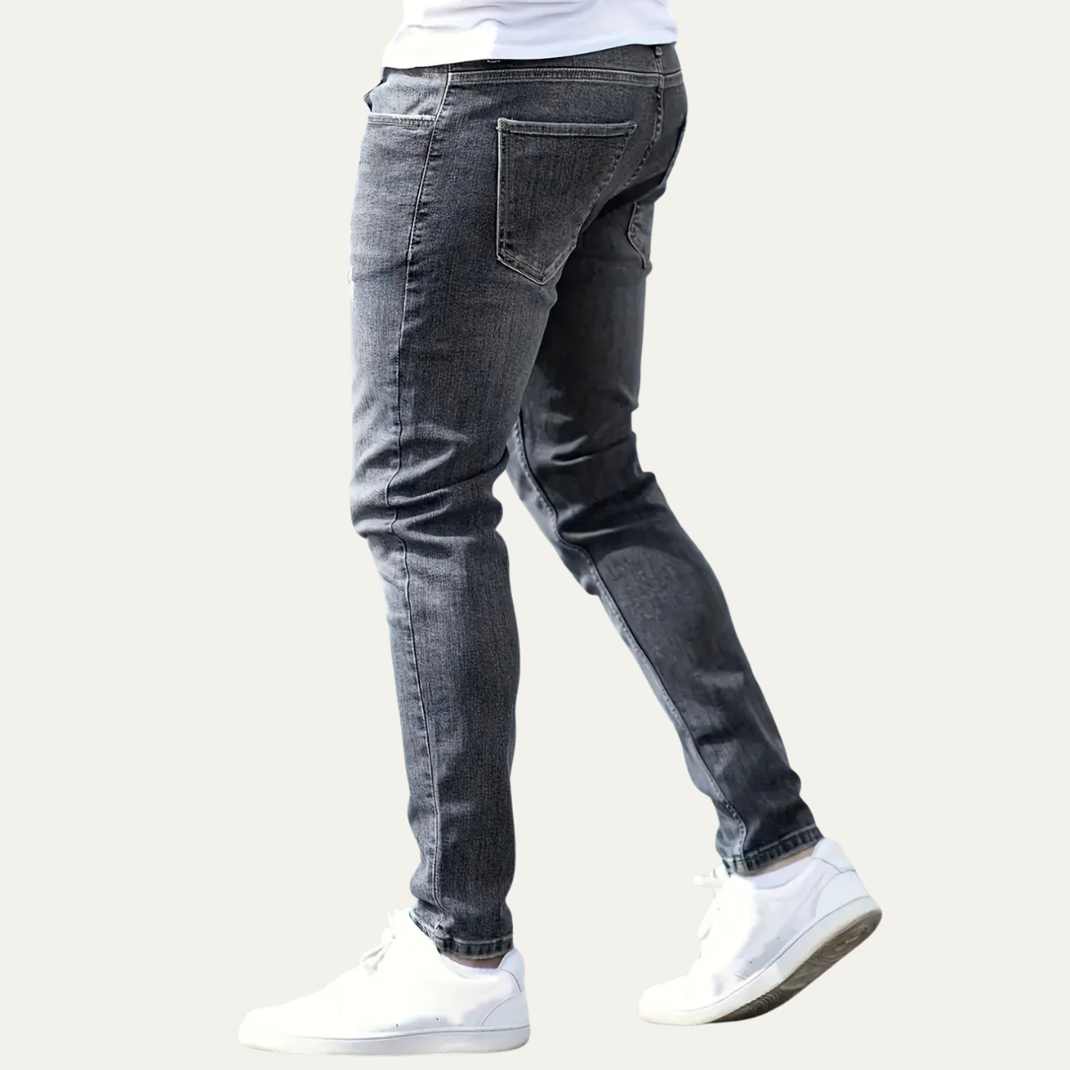 Rome Herrar Slim Fit Denim Jeans - Modisch stretch-byxa för en stilfull look