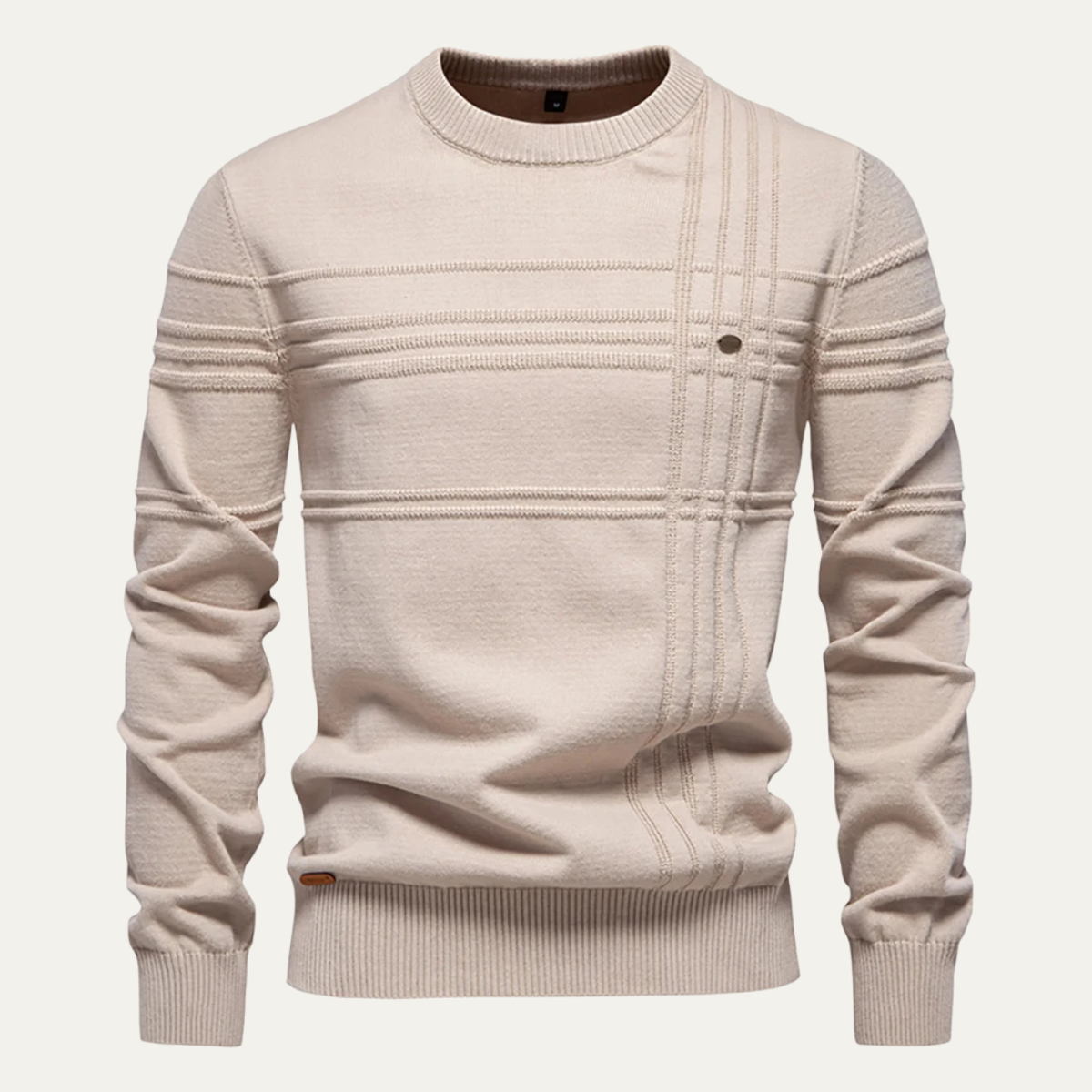 Windsor-rundkrage polotröja för män – Elegant komfort och modern stil