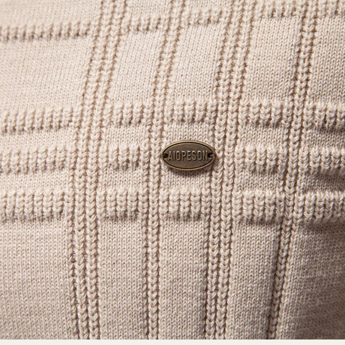 Windsor-rundkrage polotröja för män – Elegant komfort och modern stil