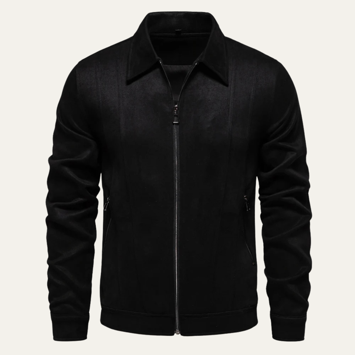 The Northgate - Herr Casual Zip Up Biker Läderjacka