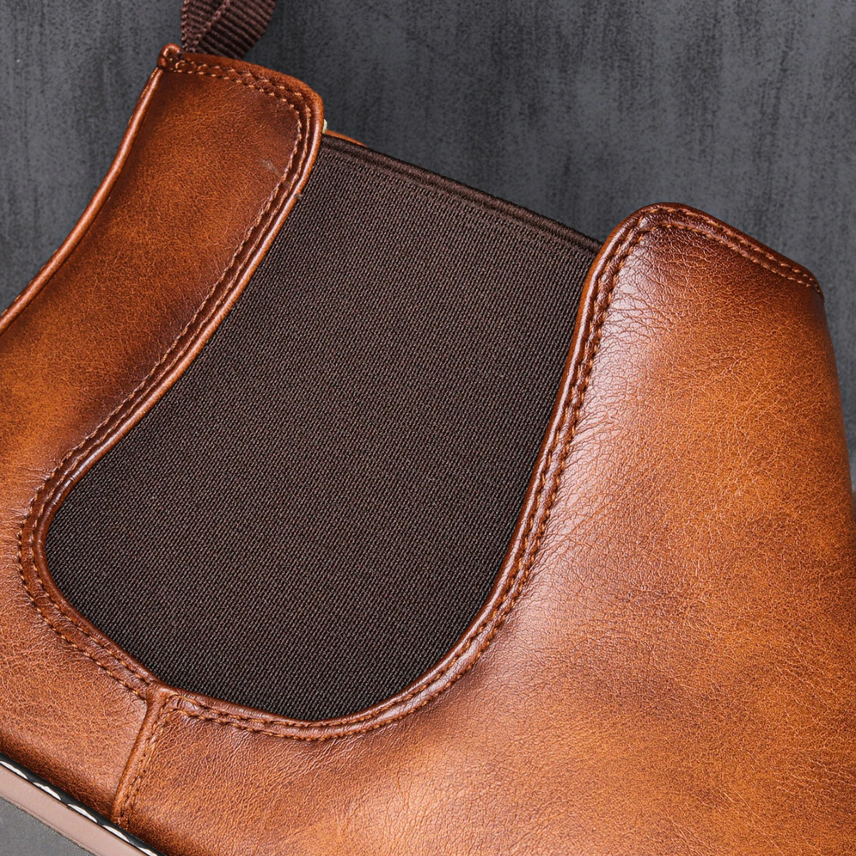 The Montalcino - Herrarnas Bruna Klassiska Läder Slip-On Chelsea Stövlar