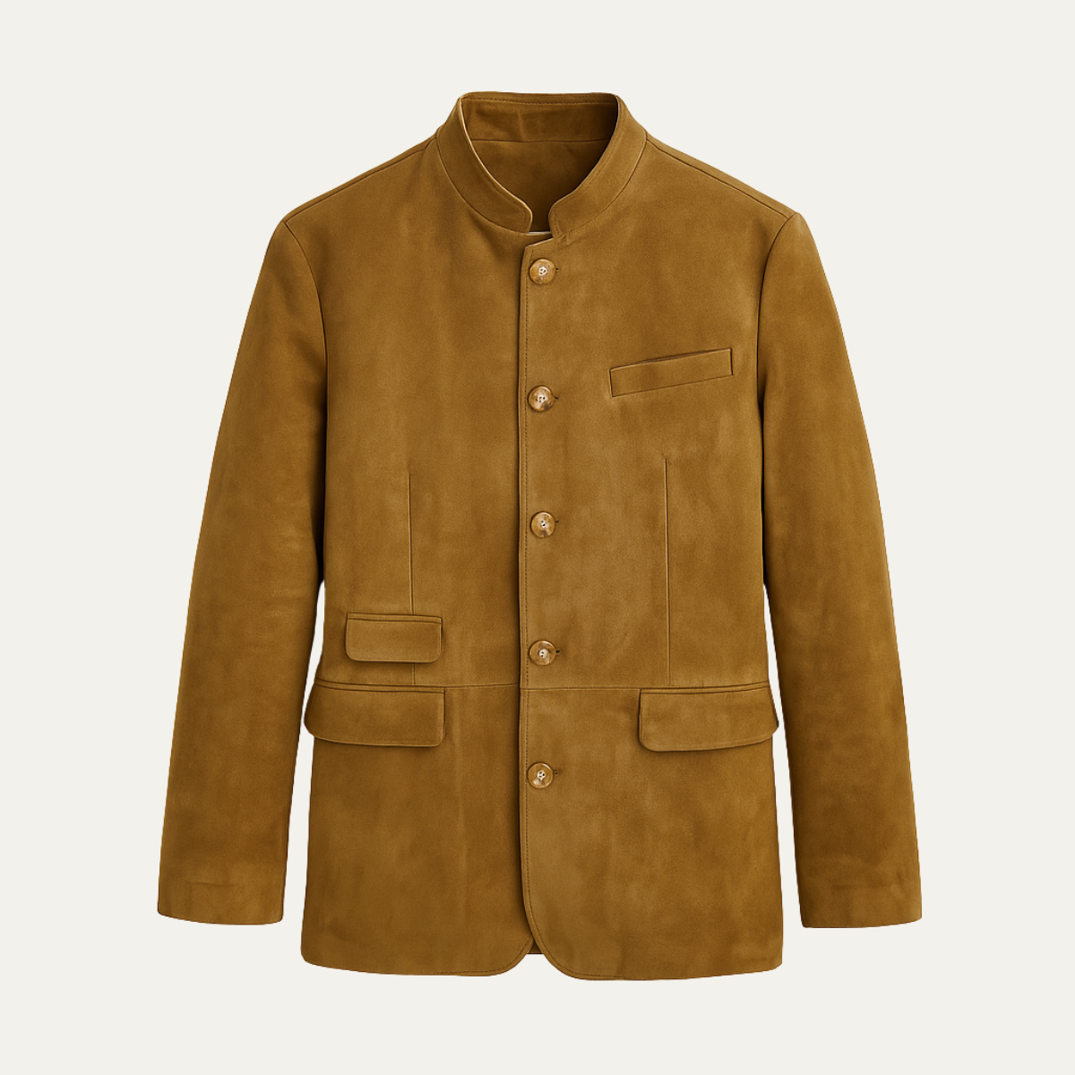 The Belmont - Herrens Casual Suede Blazer Jacka – Enknäppt Kappa