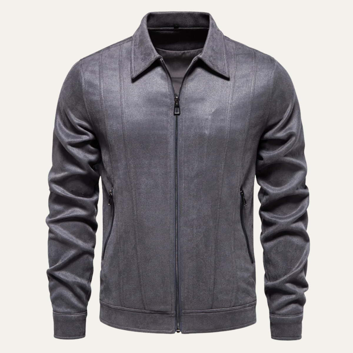 The Northgate - Herr Casual Zip Up Biker Läderjacka