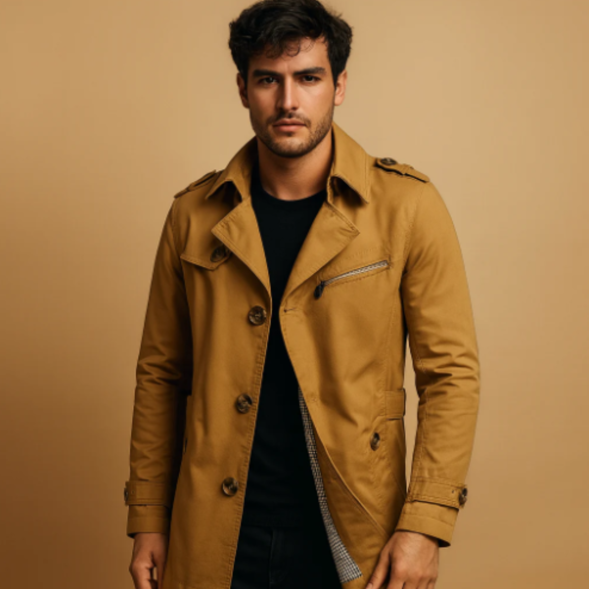 The Merrick - Herr Dubbelknäppt Smart Casual Trench Coat