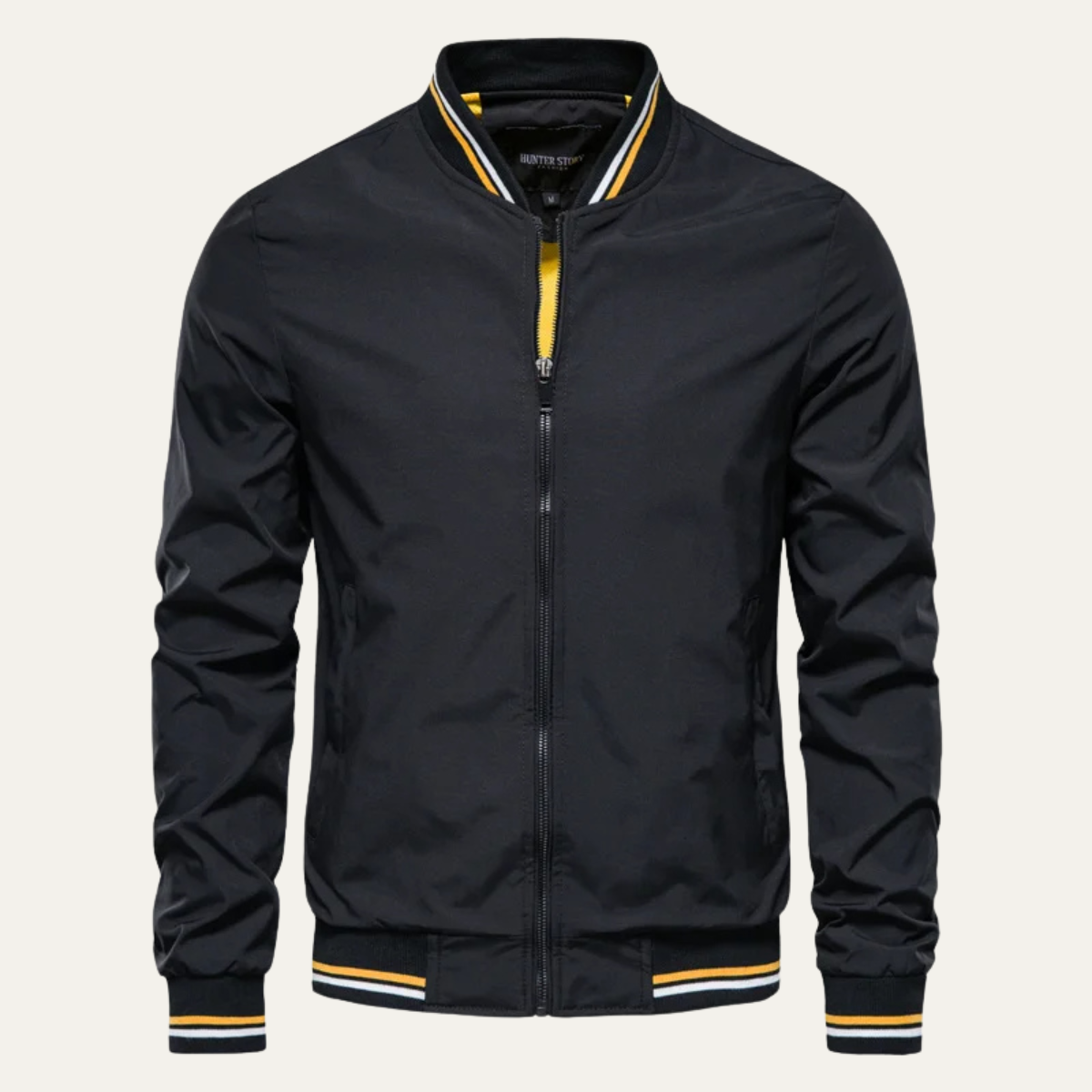 The Balmoral Bomber: Slim Fit Casual Huvtröja med dragkedja för en stilfull och bekväm look
