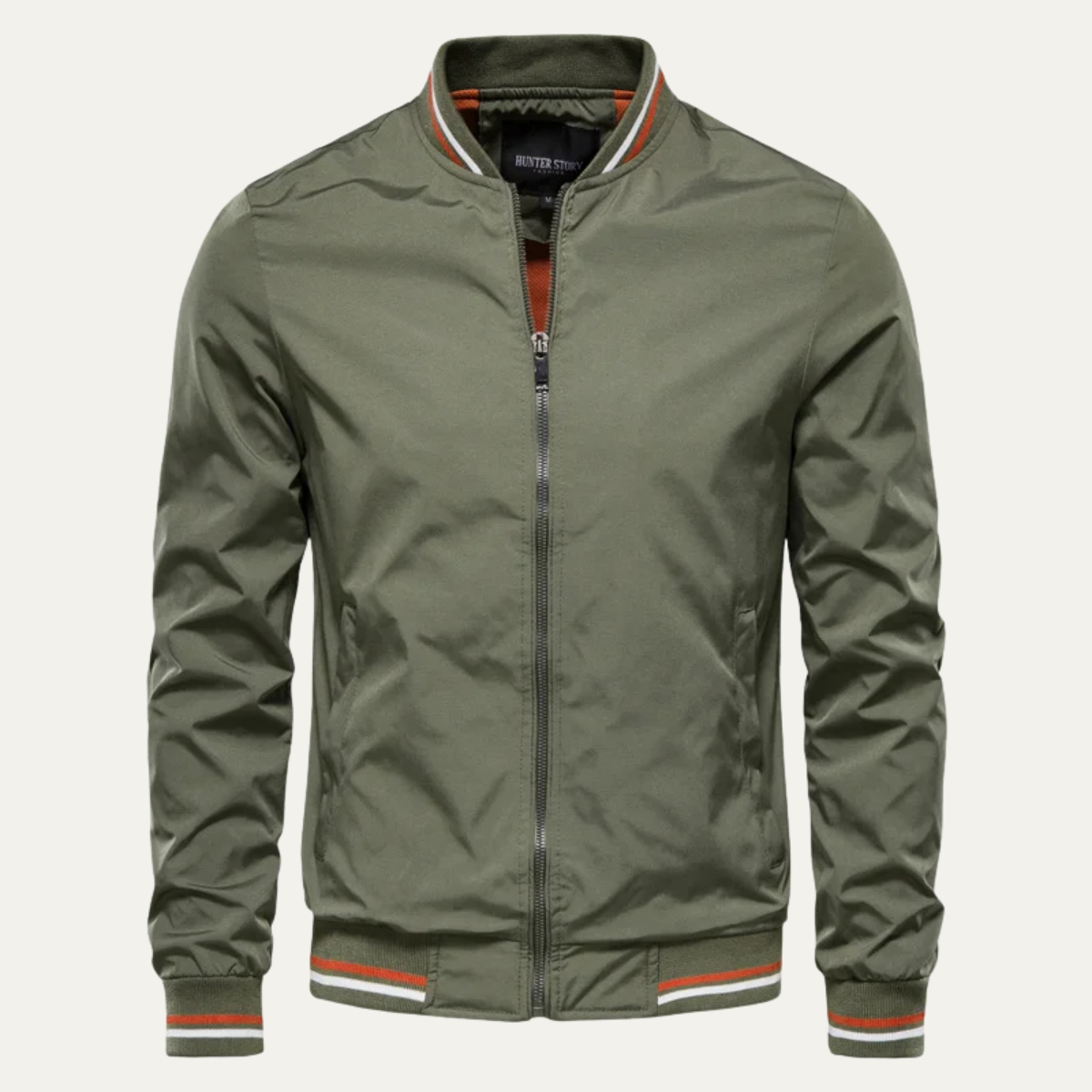 The Balmoral Bomber: Slim Fit Casual Huvtröja med dragkedja för en stilfull och bekväm look
