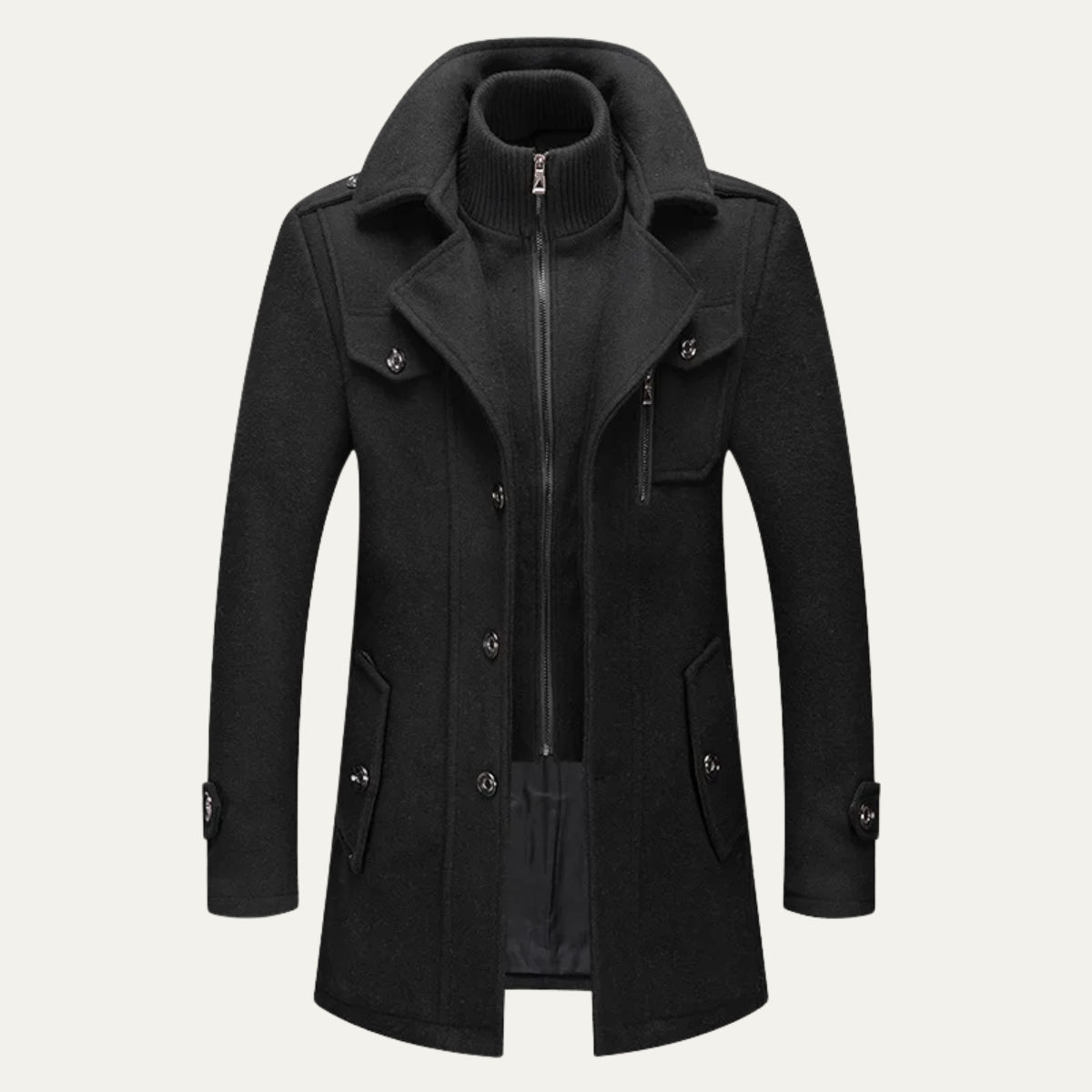 The Kensington - Herr Dubbelkrage Affärsull Trench Coat