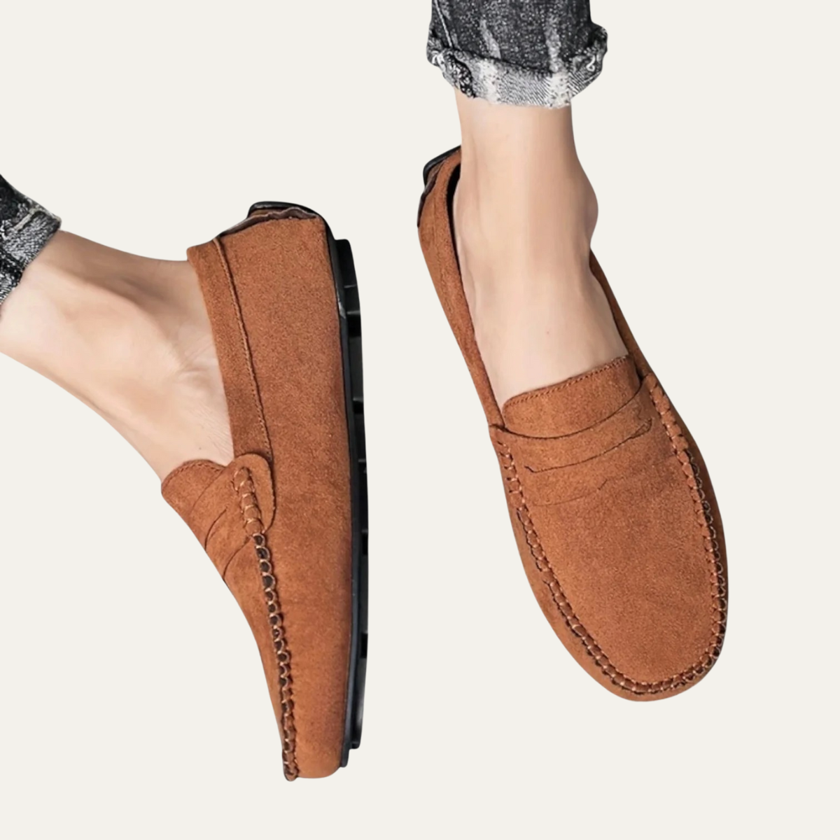 The Marostica - Herr Suede Klassiska Mokasiner Slip On Loafers
