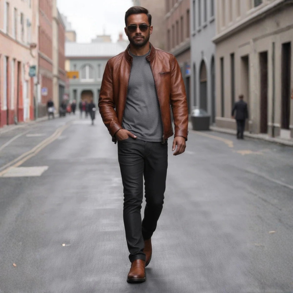 The Montalcino - Herrarnas Bruna Klassiska Läder Slip-On Chelsea Stövlar