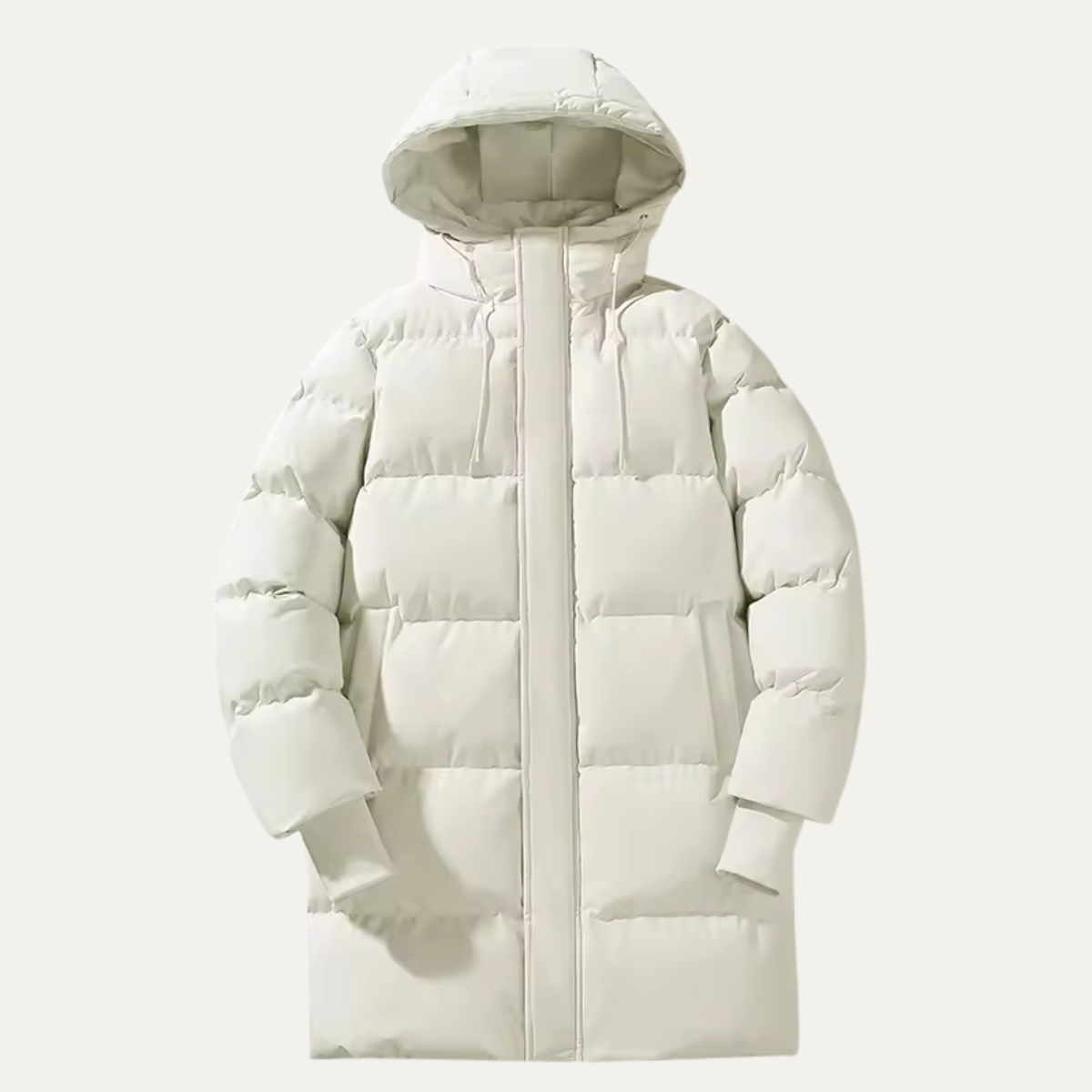 Herrens Aspen Huva Puffer Parka - Vattentät, Isolerad, Långmodell med Flera Fickor