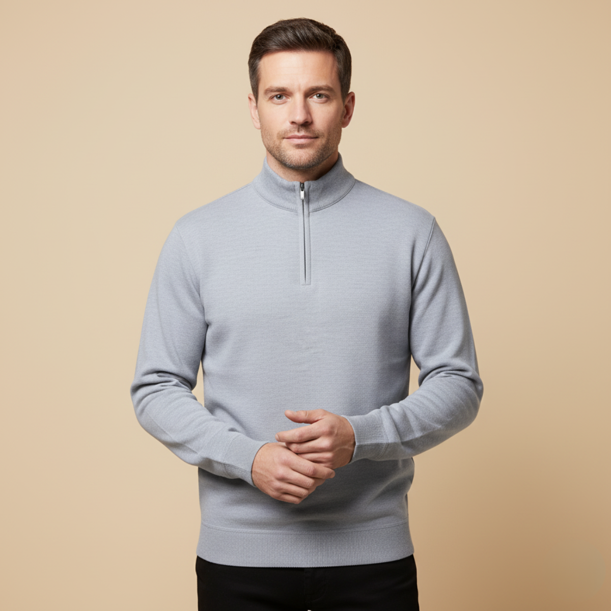 Warwick herrpullover med polokrage – Bekvämlighet och elegans garanterad