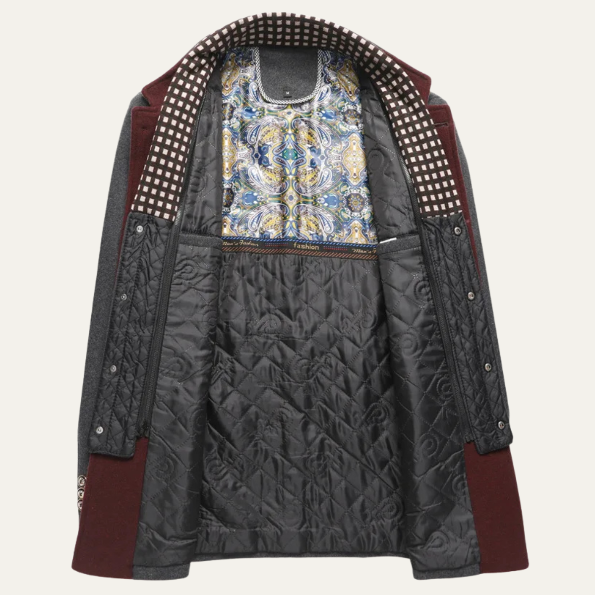 The Westvale – Stilren Ullrock för Herr med Upprätt Krage