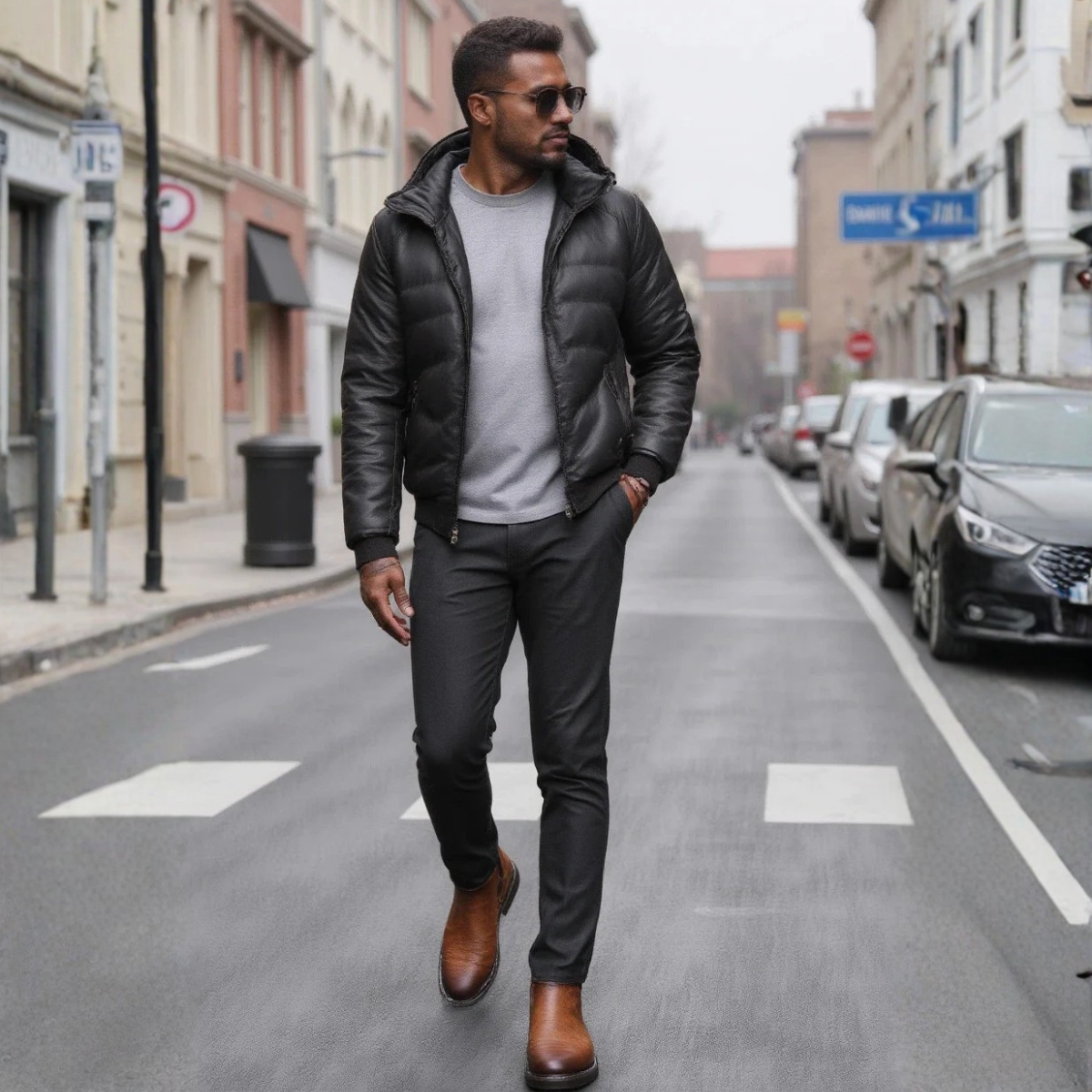 The Montalcino - Herrarnas Bruna Klassiska Läder Slip-On Chelsea Stövlar