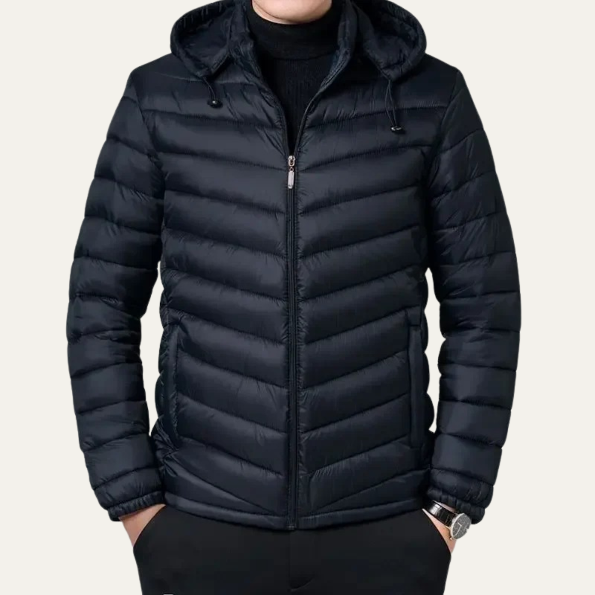 Nottingham herrens lätta hoodie-hoodie pufferjacka för stil och komfort