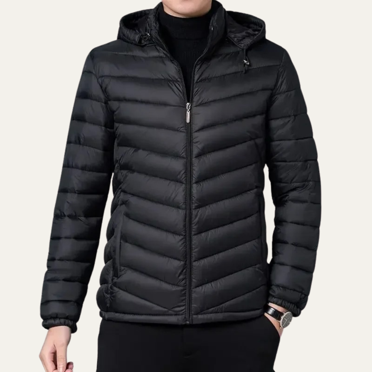 Nottingham herrens lätta hoodie-hoodie pufferjacka för stil och komfort