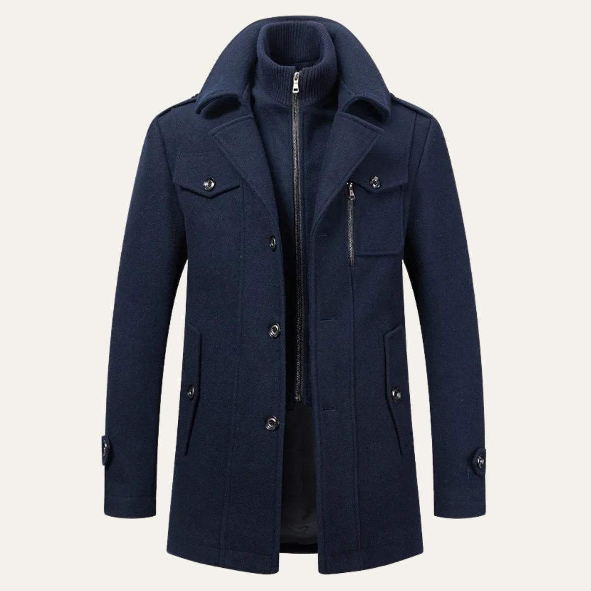 The Kensington - Herr Dubbelkrage Affärsull Trench Coat