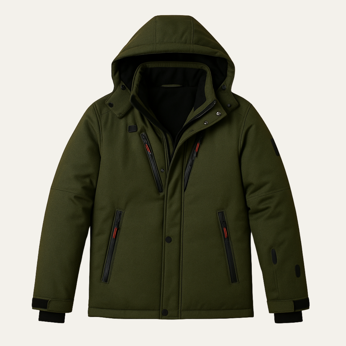 The Huntington - Herr Varm Puffer Parka Jacka med Avtagbar Huva
