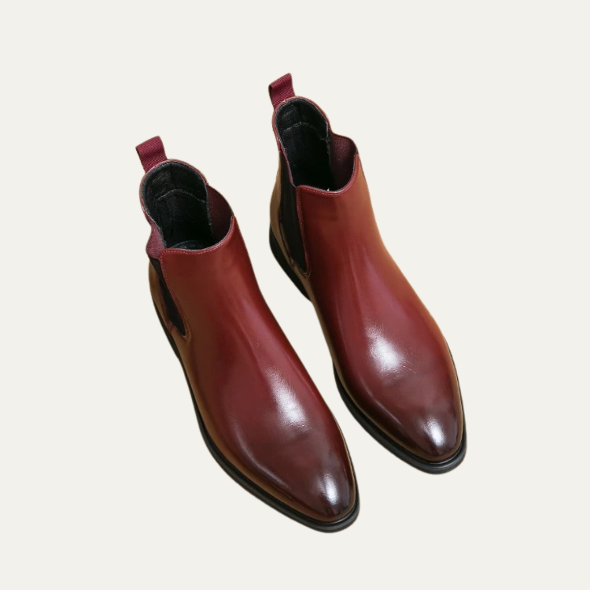 The Cobblestone - Herr Klassiska Ankel Slip On Läderstövlar