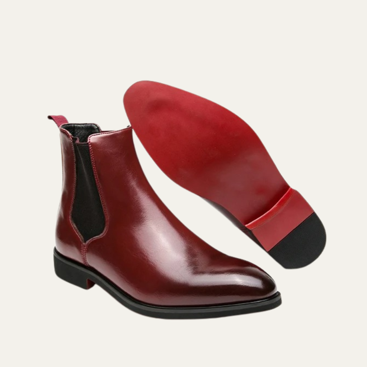 The Cobblestone - Herr Klassiska Ankel Slip On Läderstövlar