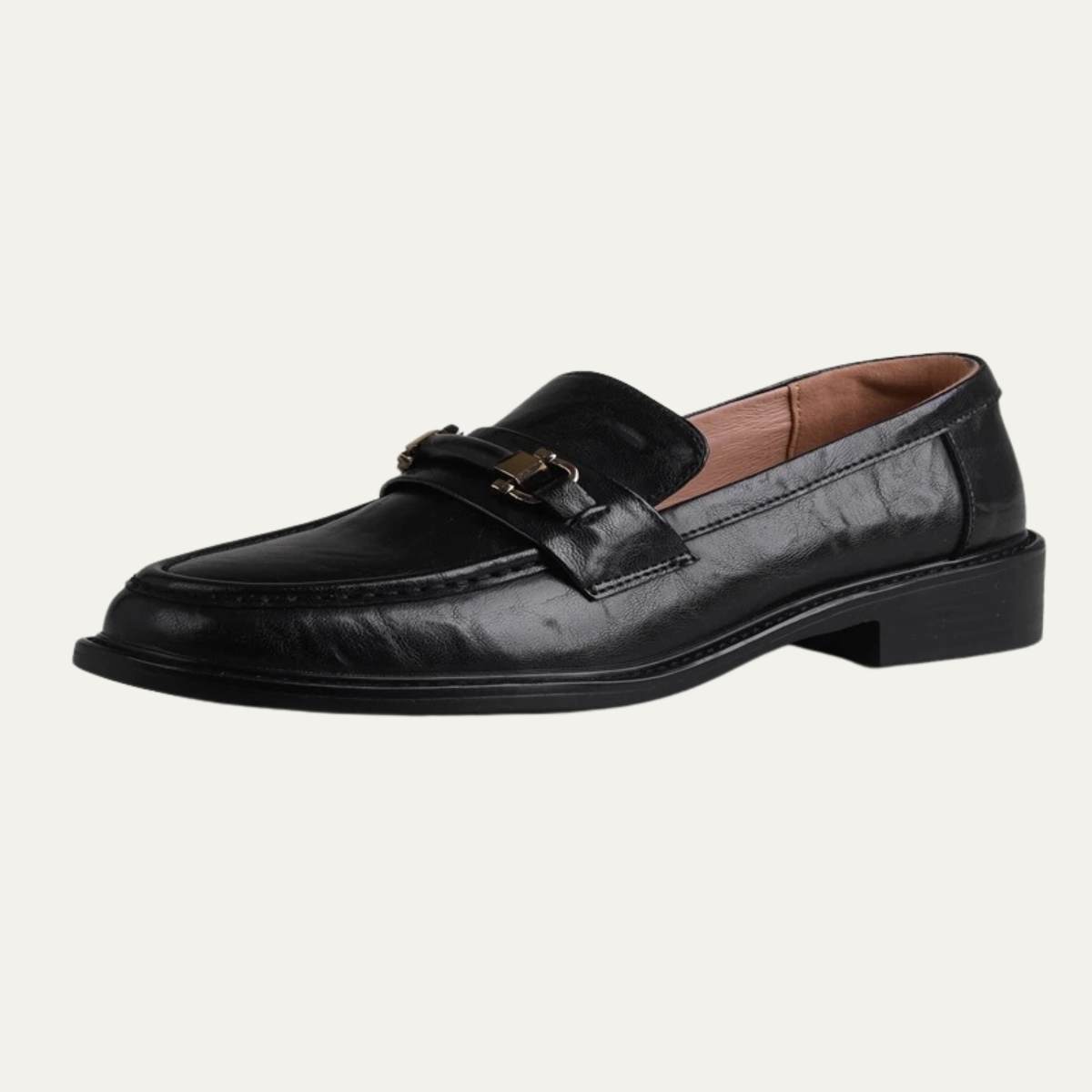 The Montepulciano - Herrklassiska Slip On Läder Loafers med Metallspänne