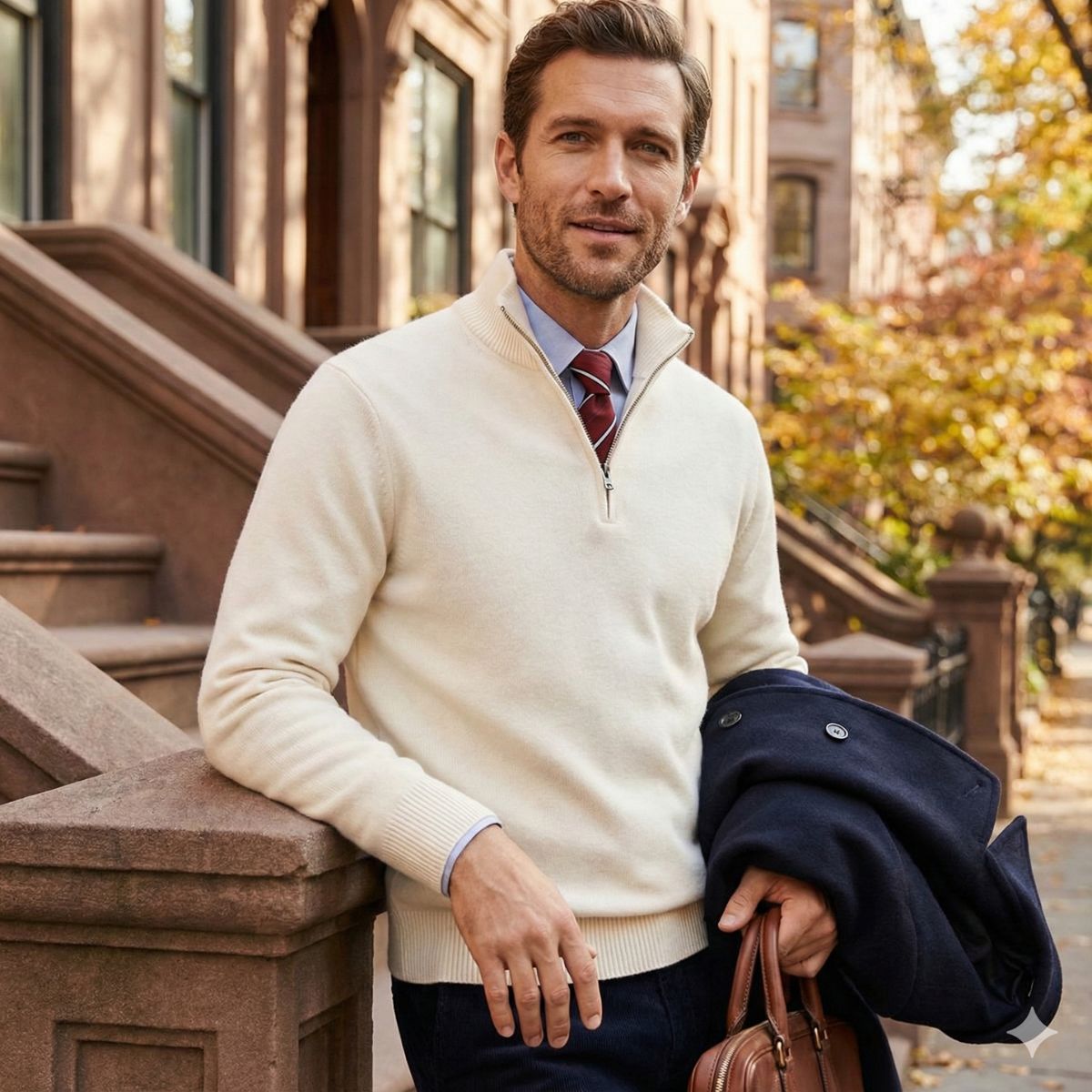 Trendy The Bronx Modern herrar quarterzip pullover – stilfull och bekväm