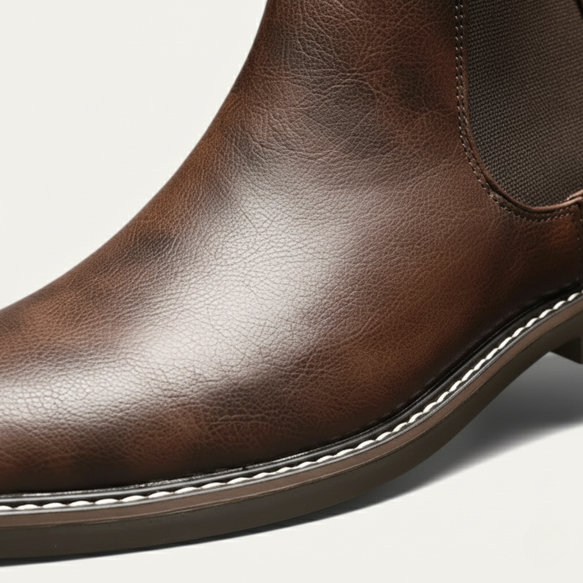 The Wrexham - Herrens Casual Läder Slip-On Chelsea Boots