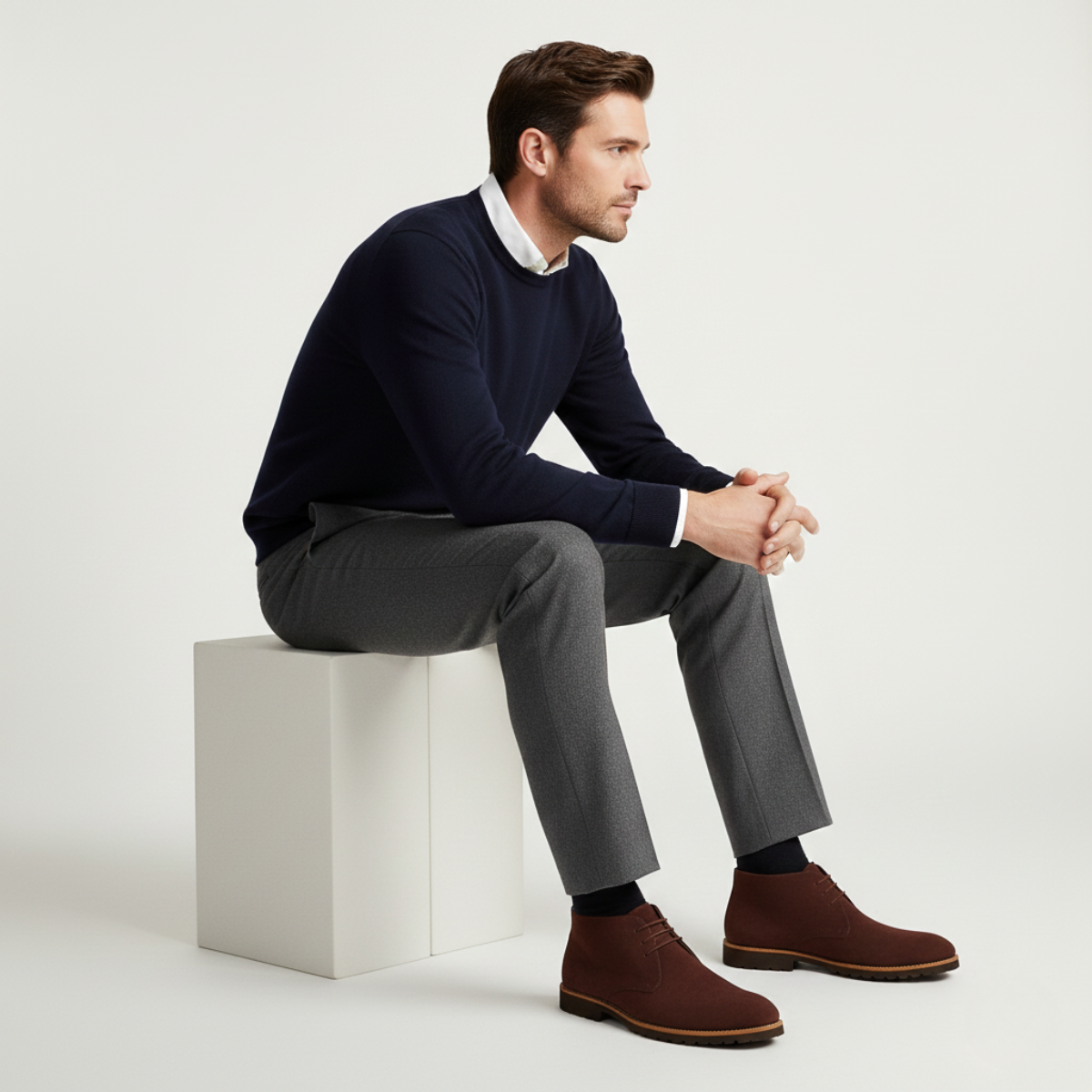 The Remington - Casual chukka-kängor i mocka för herr med gummisula