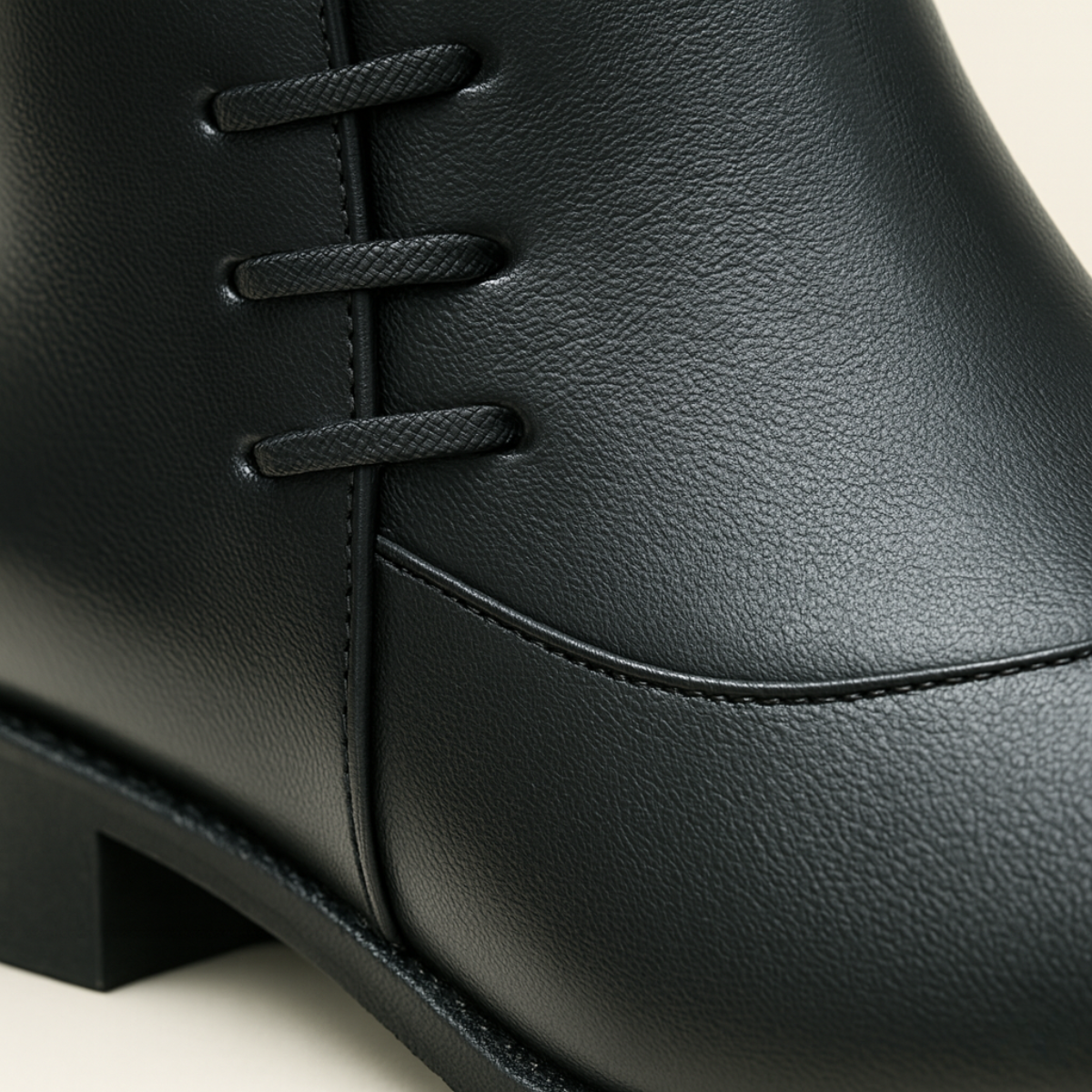 The Paisley - Klassiska läderkängor med dragkedja på sidan för herr