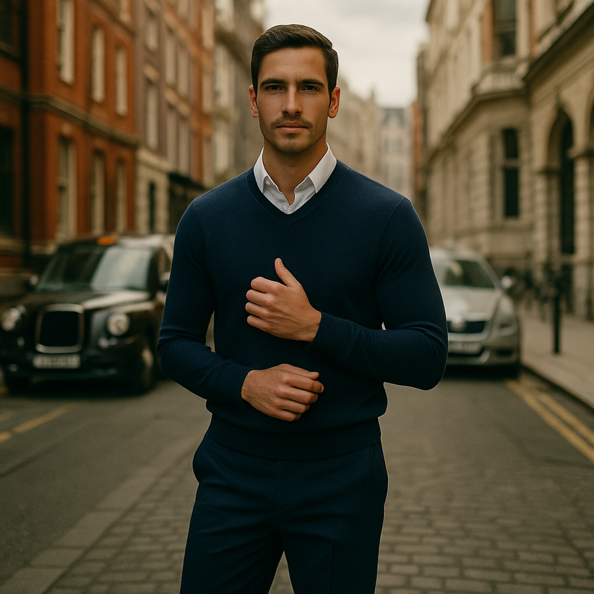 Cashmere-vestern Cleveland för män – Elegans och komfort i säkert förvar