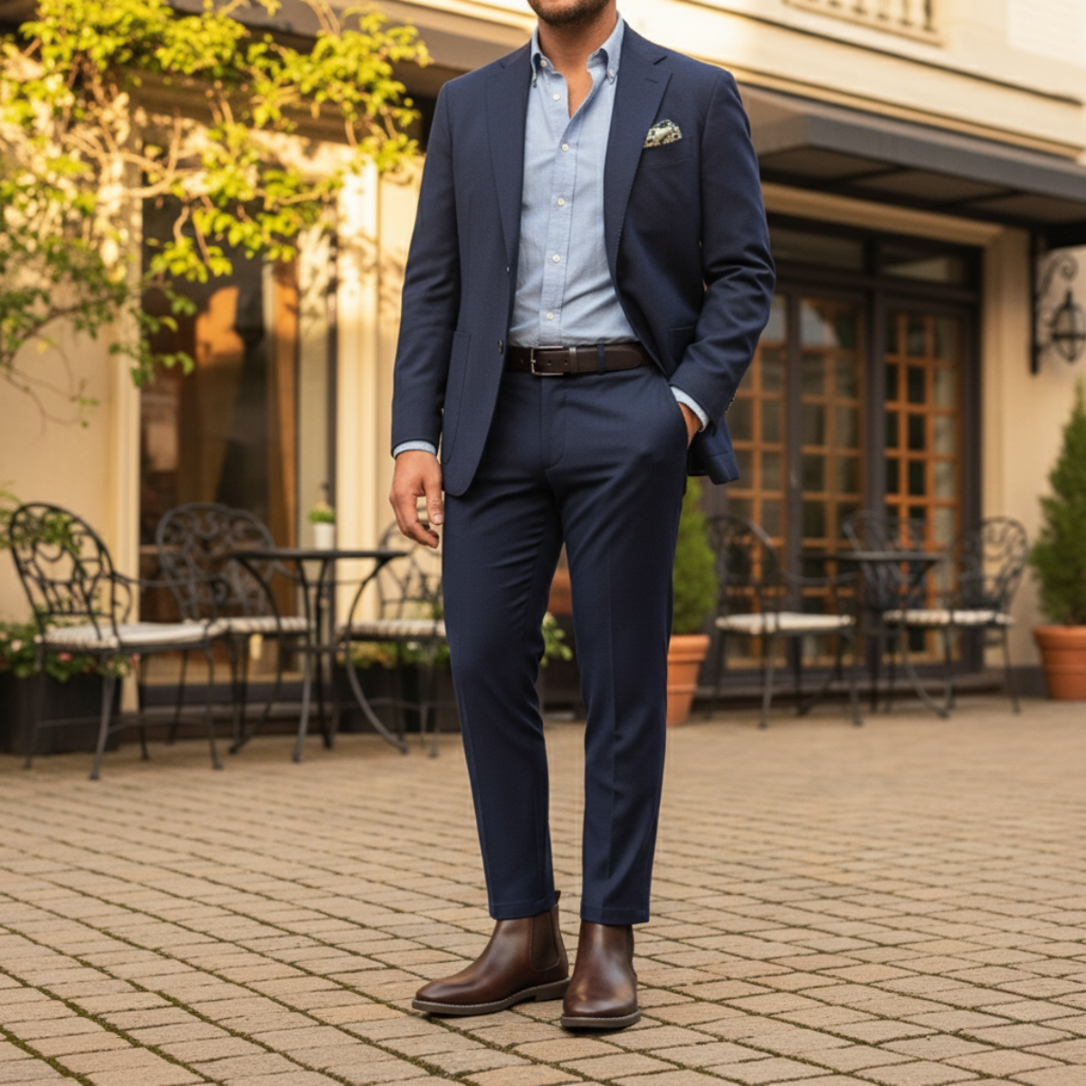 The Wrexham - Herrens Casual Läder Slip-On Chelsea Boots