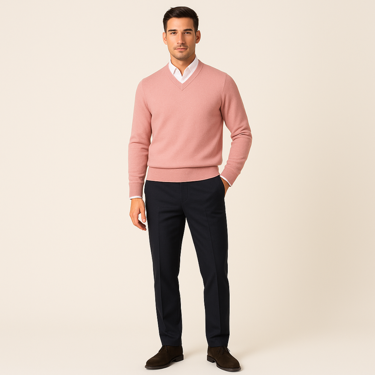 Cashmere-vestern Cleveland för män – Elegans och komfort i säkert förvar