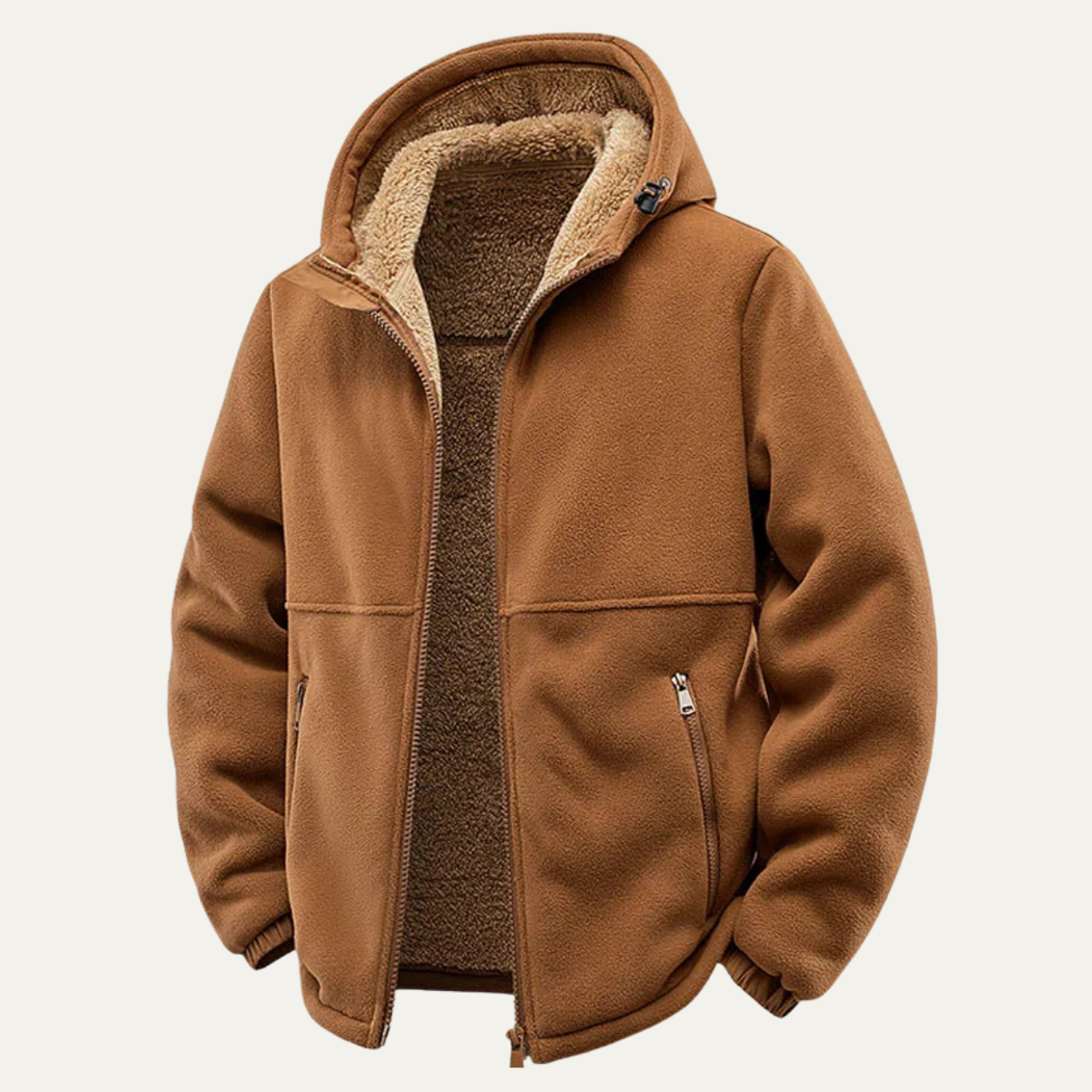 The Glenhaven - Herr Vinter Soft Shell Fleece Zip Up Huva Jacka