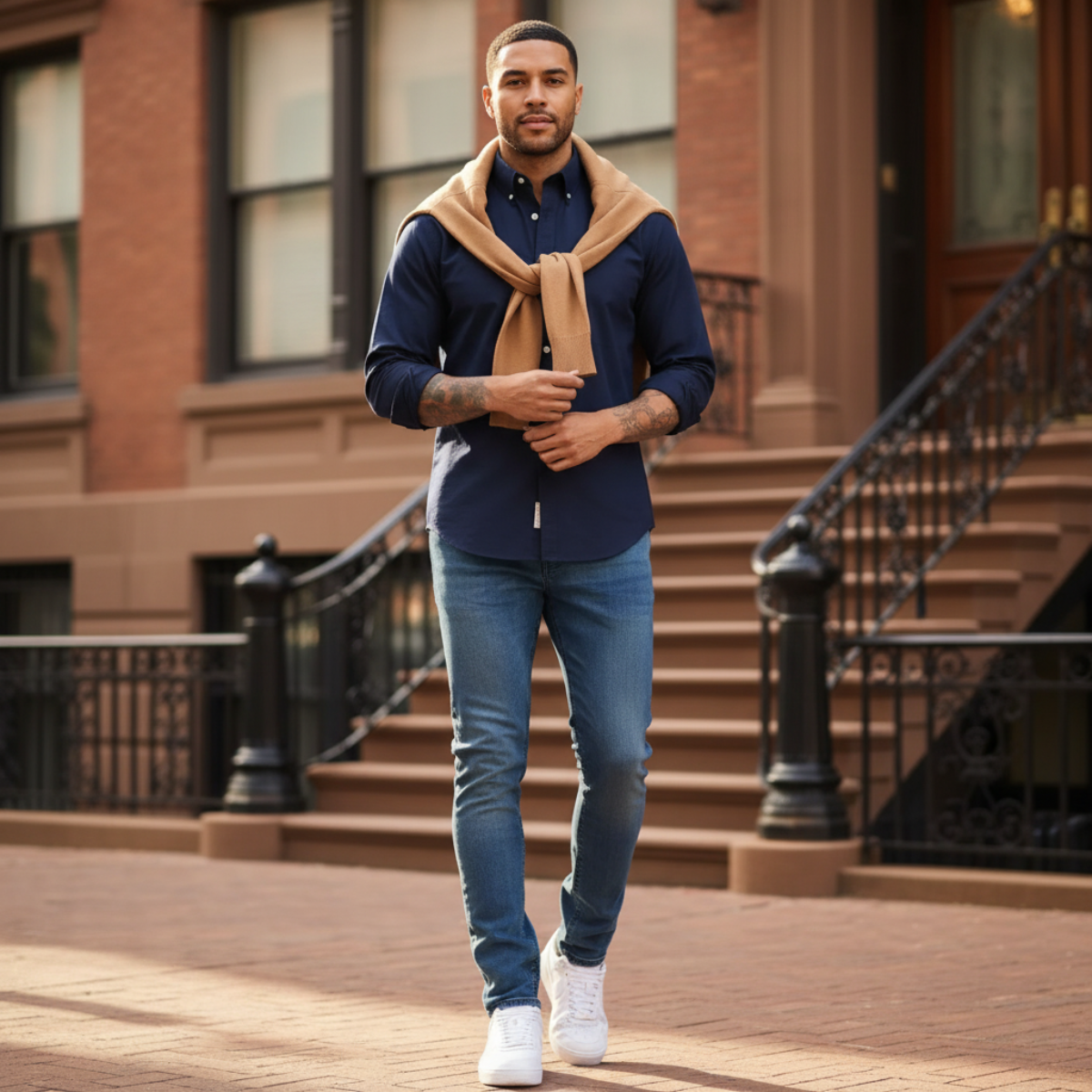 Slim fit klassiska jeans i denim Milano, garanterad elegans och komfort