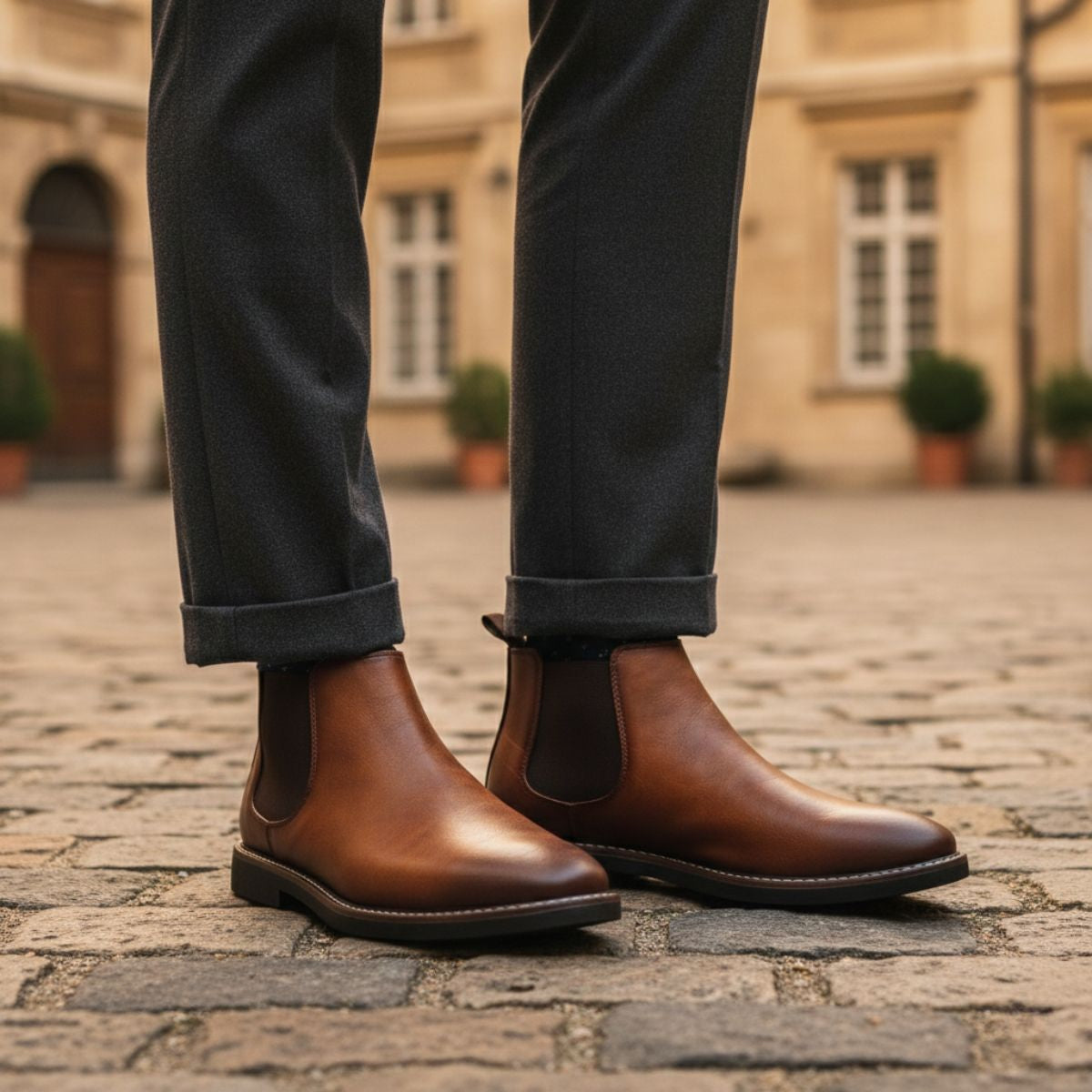 The Highlands - Herrars Hållbara Läder Chelsea Boots