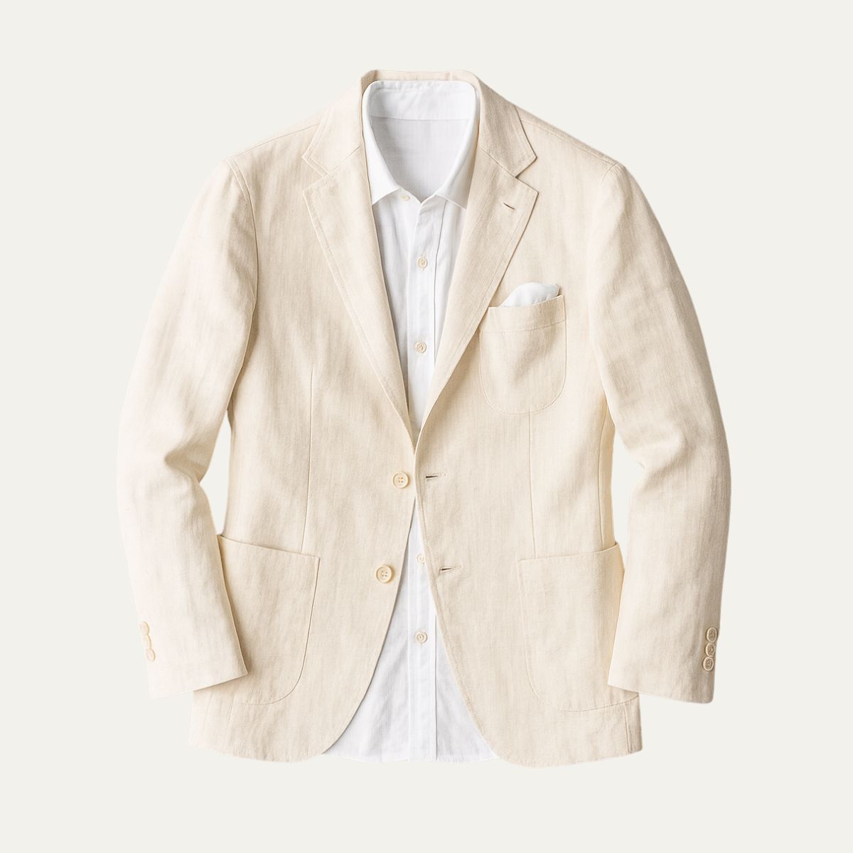 Elegant Miami Linne sommarblazer för män – Perfekt för bröllop och formella tillställningar