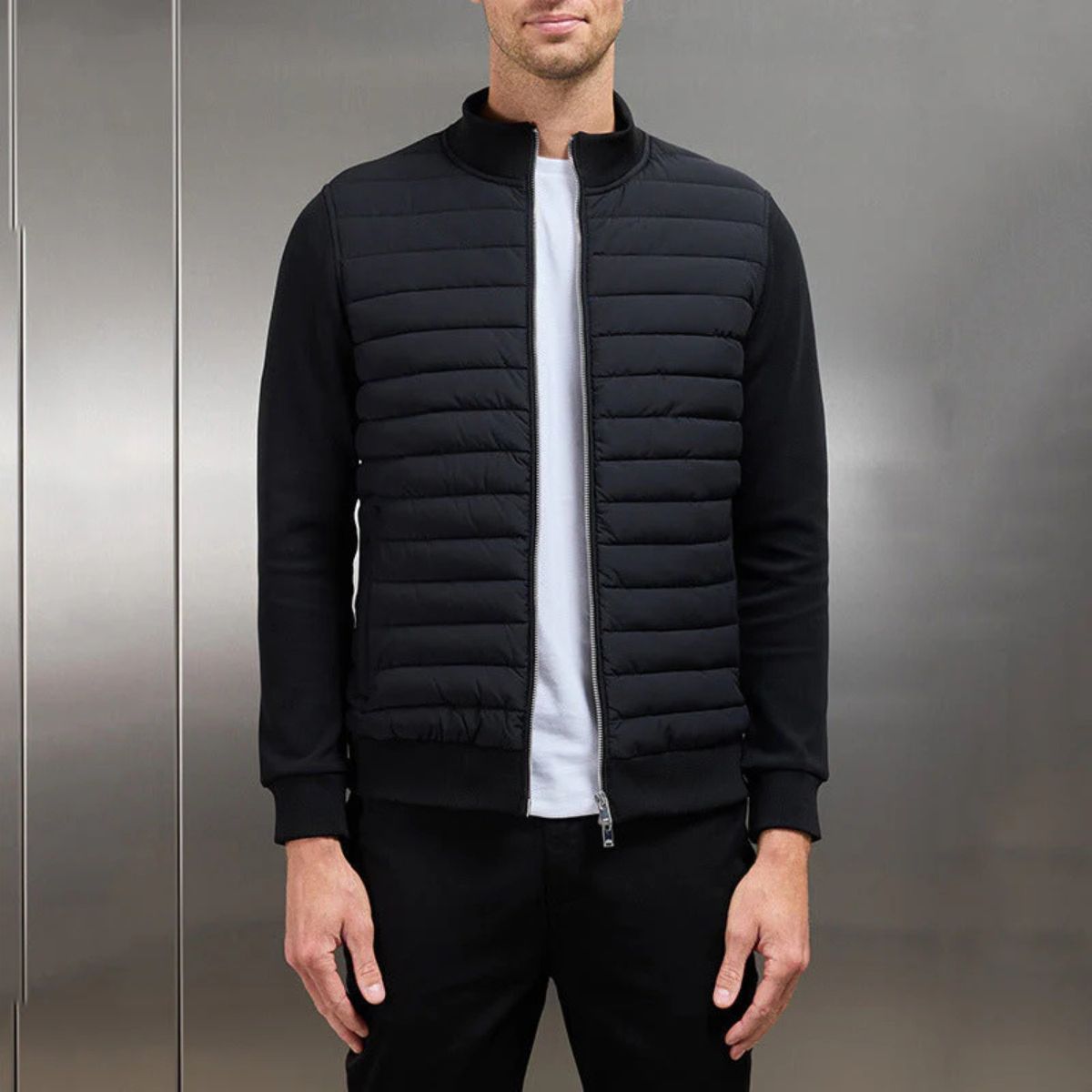 Herrs lättviktiga eleganta quilted pufferrock från Köpenhamn - Snygg värme och komfort