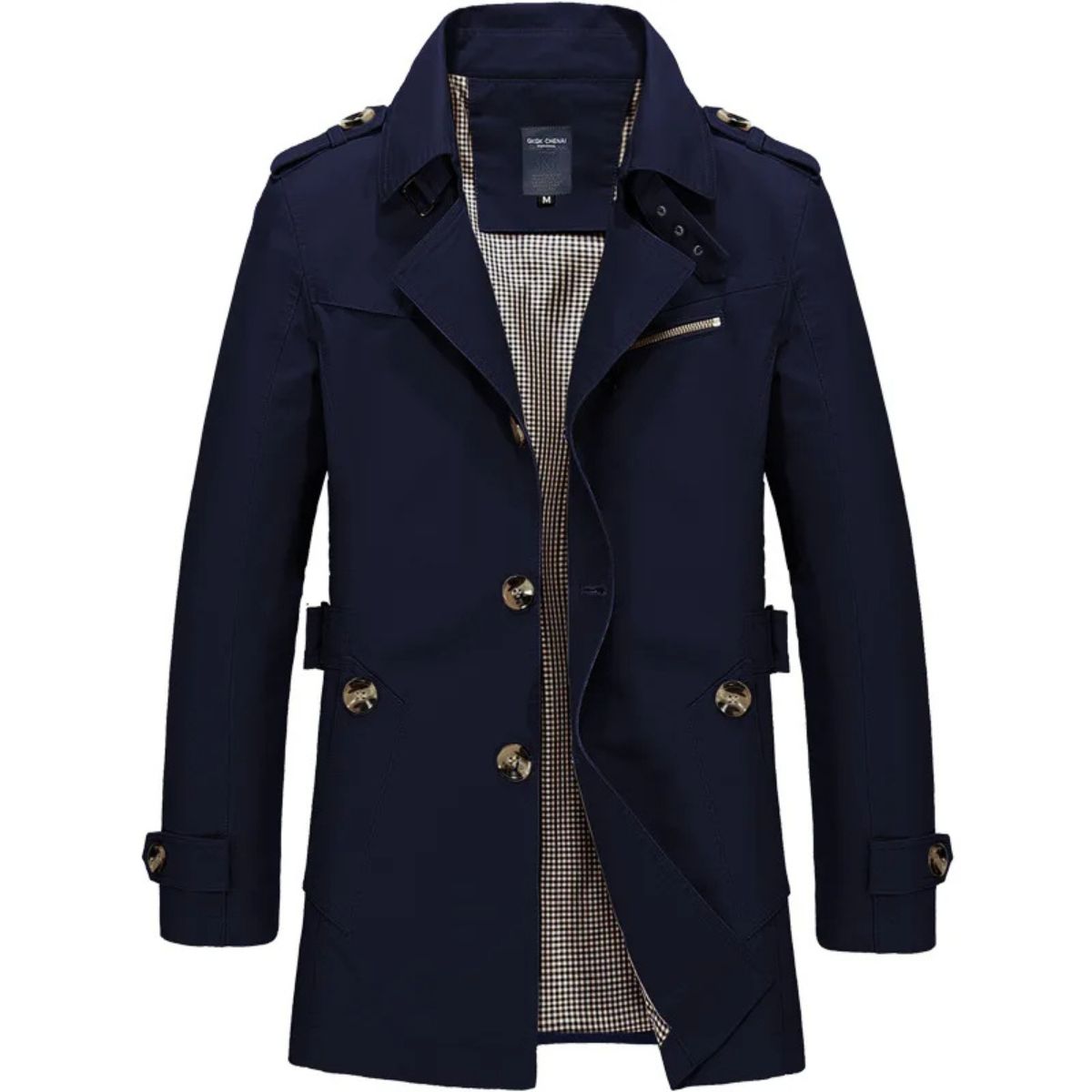 MauroIcardi Herr elegant och stilfull trenchcoat för ett imponerande utseende