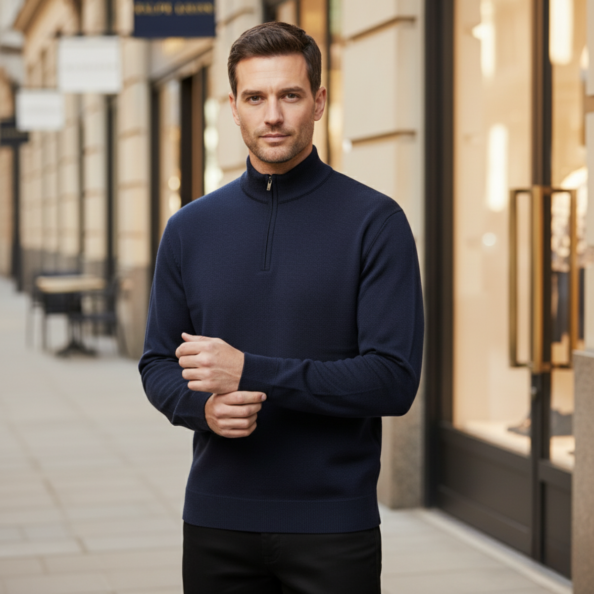 Warwick herrpullover med polokrage – Bekvämlighet och elegans garanterad