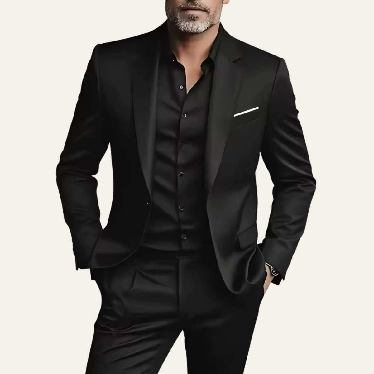 The Barbaresco - Herr Elegant Slim Fit Kostymset – Affärsblazer & Byxor