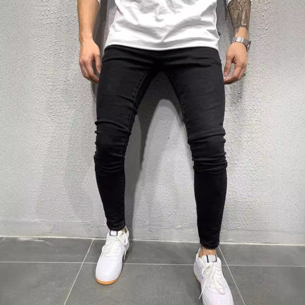 Santiago Slim Fit Stretch Skinny Jeans för män – Snygg komfort och ett modernt utseende