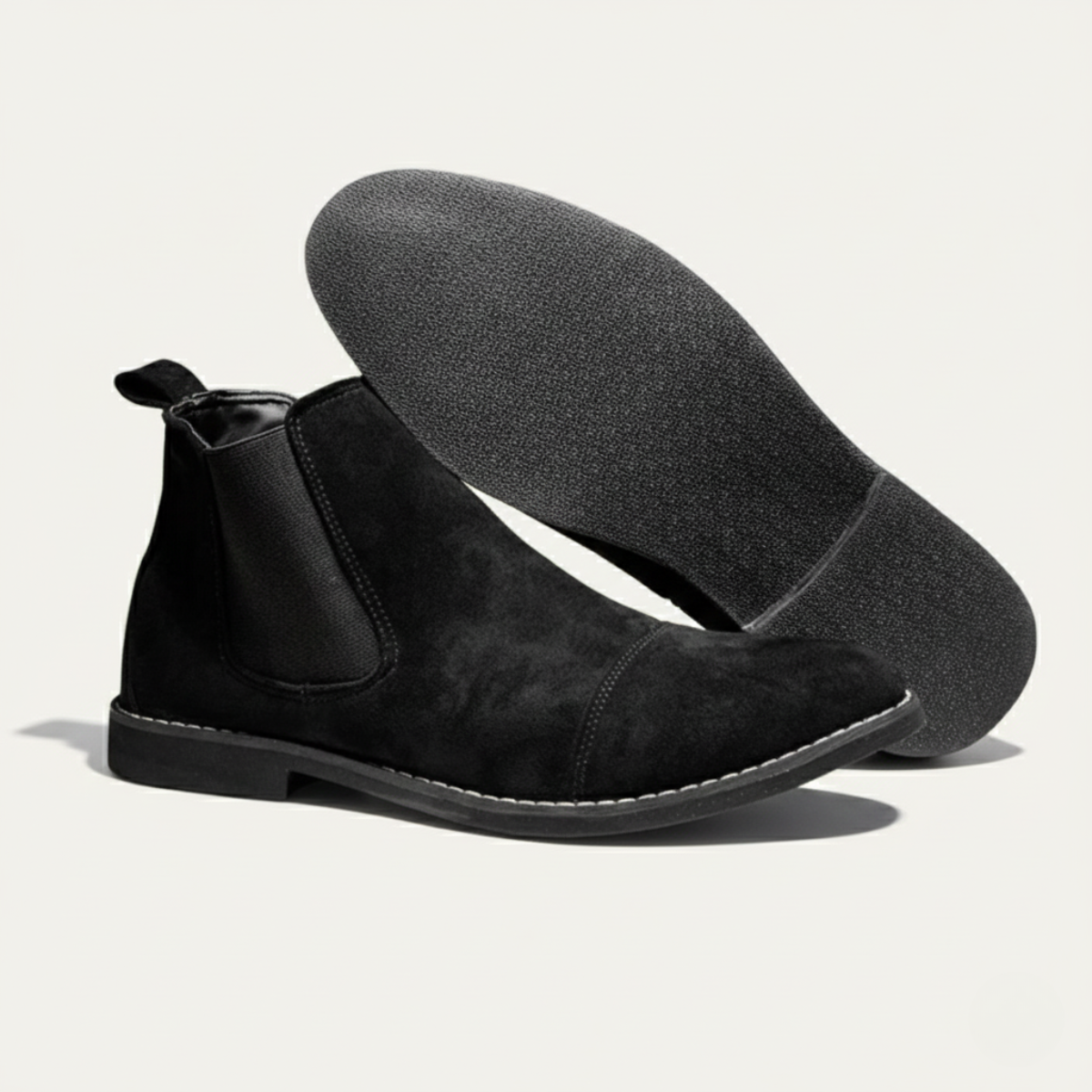 The Harris - Herrars Klassiska Slip-On Mocka Chelsea Stövlar