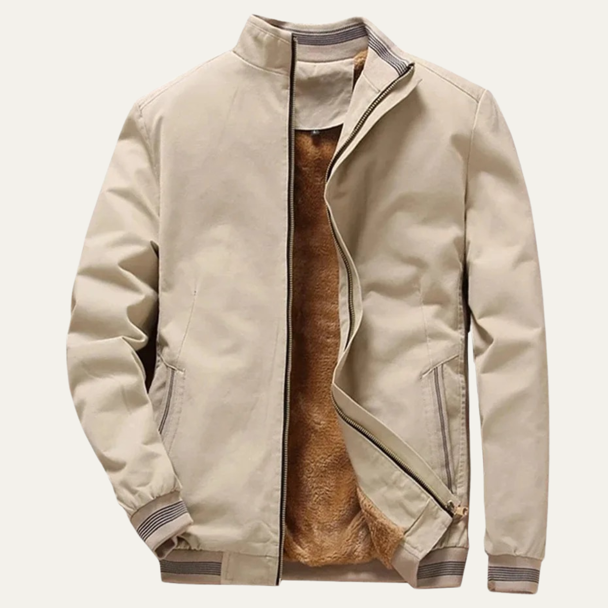 The Castellina - Herr Casual Varm Fleece Aviator Bomberjacka