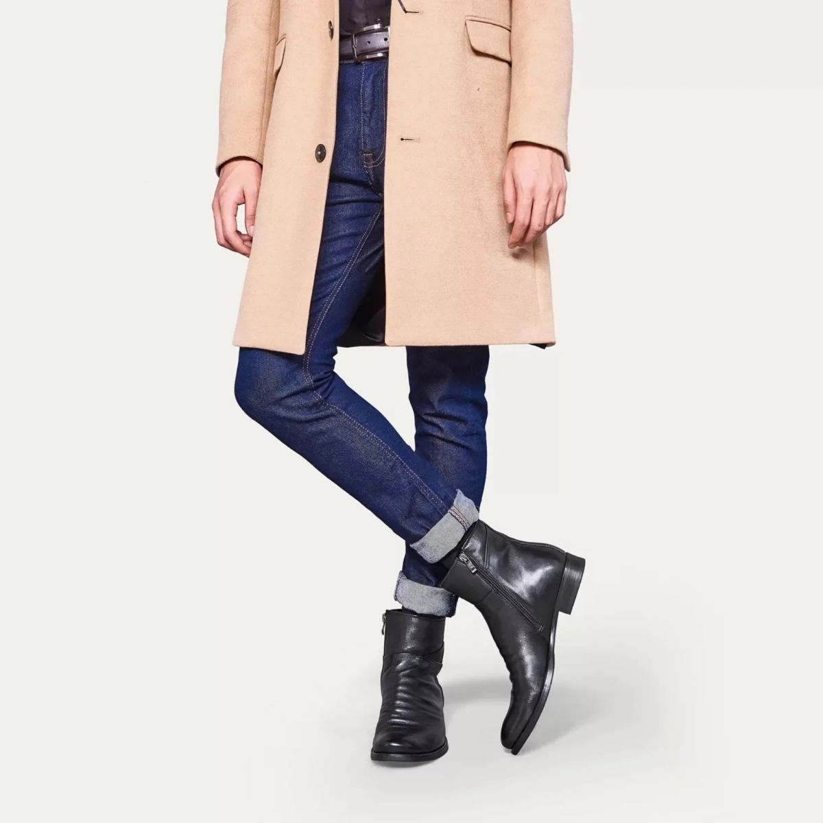 The Barbour – Herr ankelboots i läder - Rynkad premiumstil