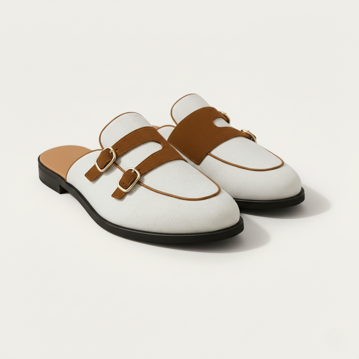 The Westbury - Eleganta slip-on-loafers för herr med spänne och remmar i mocka