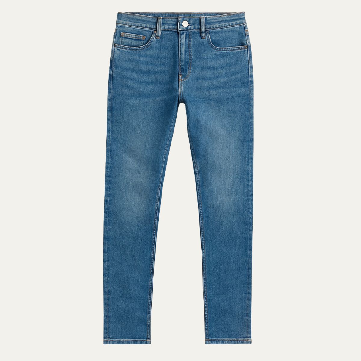 Slim fit klassiska jeans i denim Milano, garanterad elegans och komfort